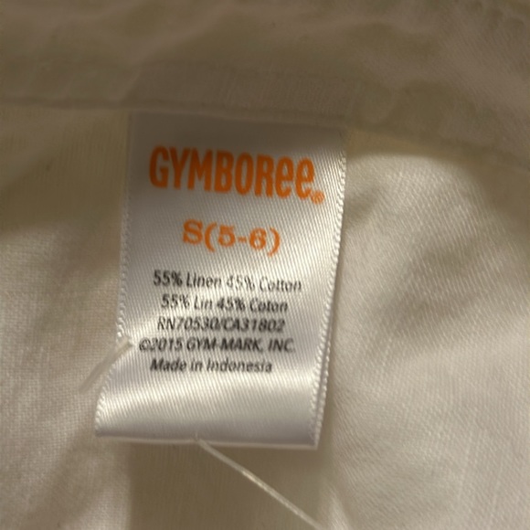 Gymboree boys 5-6 white linen button-down, long sleeve shirt - Picture 5 of 6